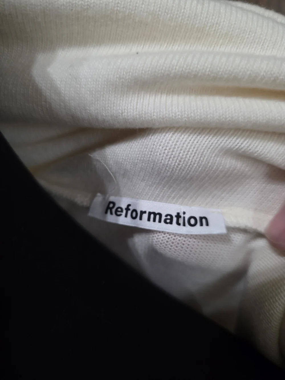 Reformation Off-Shoulder Cream Sweater - Picture 3 of 4